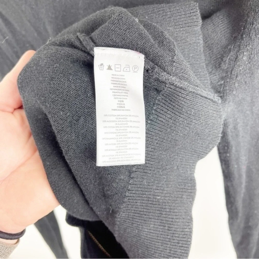 MICHAEL Michael Kors Black Pullover Sweater Zipper Detailing Size‎ Extra Small
